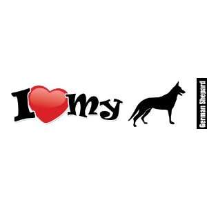   Dog Bumper Sticker/Decal   I love my German Shepherd: Everything Else