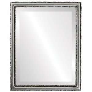  Virginia Rectangle in Silver Leaf with Black Antique 