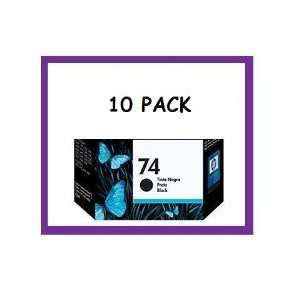  Hp 74 Black Ink Cartridge 10 Pack Cb335w: Office Products