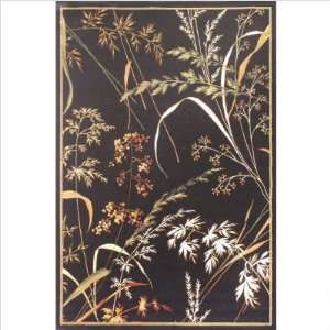 Shabby Chic Fairmont Field Black Contemporary Rug Size: 54 x 78