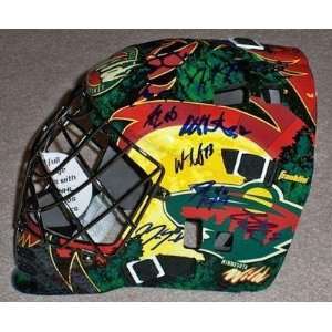   Signed Goalie Mask w/COA   HEATLEY   Autographed NHL Helmets and Masks