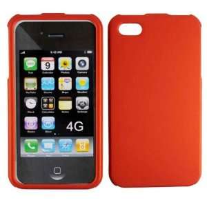  For Apple Iphone 4GS 4G CDMA GSM Rubberized Cover   Orange 