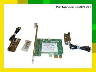 NEW HP Wireless 802.11b/g/n WLAN PCI e x1 card w/cable P/N 466809 001 