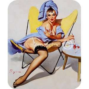   Finishing Touch Gil Elvgren Pinup Girl Art MOUSE PAD: Office Products