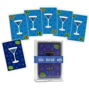  50s style CLEAR COCKTAIL PLAYING CARDS: Toys & Games