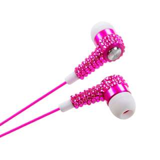   Earphone Handsfree Headset with MIC for APPLE IPHONE 4S 4   Pink H