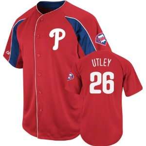   Utley Philadelphia Phillies Red Double Play Jersey: Sports & Outdoors
