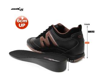 MNX15/EFEM] Mens Elevator Shoes MULTI BLACK Height Increasing 6cm up 