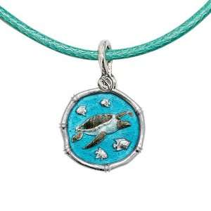    Guy Harvey 25mm Full Color Enamel Sea Turtle Necklace: Jewelry
