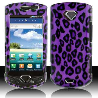 New Alltel Samsung i100 Gem Phone Purple Black Leopard Accessory Hard 