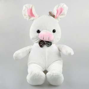    Lovely White Mini Plush Pig Bunny Rabbit Stuff Toy: Pet Supplies