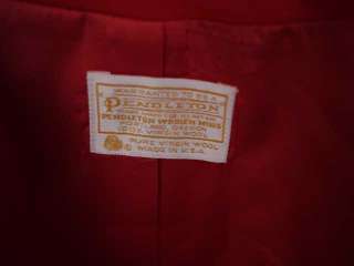  Bright Red WOOL Skirt 32 Waist Blazer SUIT USA Made 18  