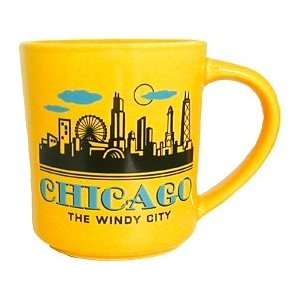  Chicago Mug   Yellow, Chicago Mugs, Chicago Coffee Mugs, Chicago 