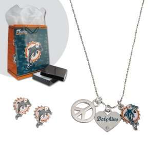  Specialties Miami Dolphins Necklace and Earring Set