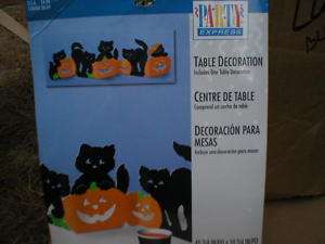 Halloween Cat & Pumpkin Table Decoration  