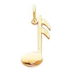  14K Gold Musical Note Charm Jewelry