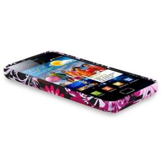 Black Pink Butterfly TPU Gel Case For Samsung Galaxy S 2 i9100 Attain 