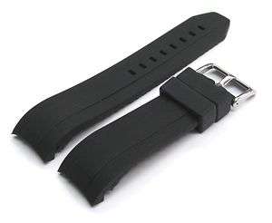 22MM SILICON RUBBER STRAP BAND FOR OMEGA SEAMASTER BK #2  