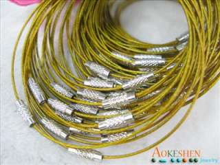 Gold Stainless Steel Bracelet Memory Loop Wire Cords 1mm/9NK  