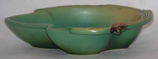 Roseville Pottery Pine Cone Green Ash Tray 497  