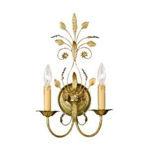   Spectra Crystal Candle Wall Sconce in Gold Leaf: Home Improvement