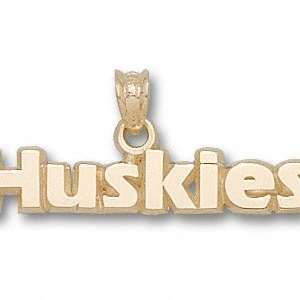  Washington Huskies Solid 14K Gold HUSKIES 3/16 