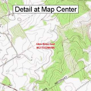 USGS Topographic Quadrangle Map   Glen Rose East, Texas (Folded 