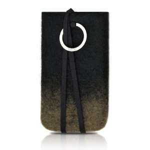  Evouni W54 4bk Handmade Felt Pouch for Iphone, Ipod (Black 