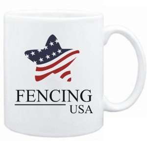  New  Fencing Usa Star Color   America  Mug Sports