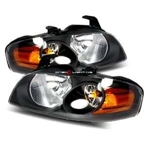  04 06 Nissan Sentra Headlights   Black: Automotive