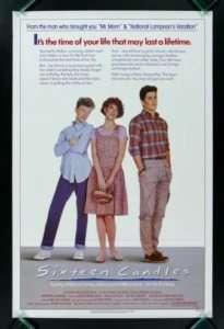 16 SIXTEEN CANDLES * 1SH ORIG MOVIE POSTER 1984  