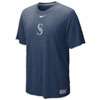 Nike Dri Fit Logo Legend T Shirt   Mens   Mariners   Navy / Grey