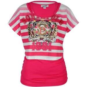 Southpole 2 Fer Top   Womens   Street Fashion   Clothing   Shock Pink