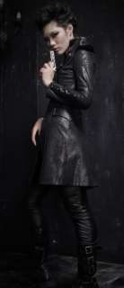 UNISEX PU gothic punk visual kei knight Japan long coat jacket blazer 