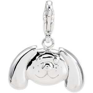  Sterling Silver Floppy Ear Dog Charm: Katarina: Jewelry