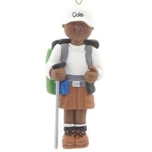    Personalized Ethnic Hiker Male Christmas Ornament: Home & Kitchen