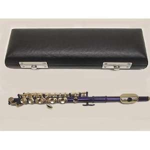  Purple/Gold C Piccolo Flute with Case Musical Instruments