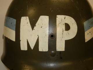 Original WWII Corps Level MP Helmet Liner  