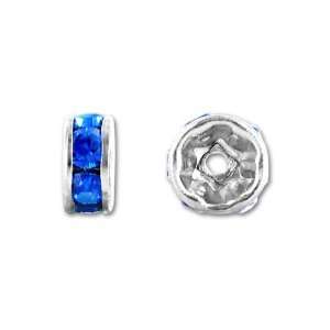  RDS 6mm Silver Plated Roundelle Sapphire Arts, Crafts 