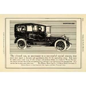 1914 Ad Antique Winton Six Automobile Closed Car 110 Berea Road 