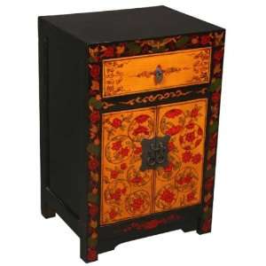  EXP Handmade 23 Vintage Style Black, Red & Gold Storage Cabinet 