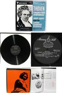 JOSEF KRIPS Beethoven Complete Nine Symphonies 1960 Murray Hill 7 LP 