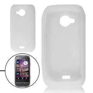   Smooth Clear White Silicone Skin Case for Samsung S5560C: Electronics