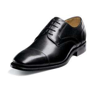 Florsheim Mens Chatom Black Leather Cap Toe Shoe 12083  
