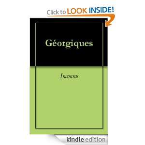 Géorgiques (French Edition) Inconnu  Kindle Store