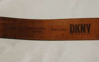 Donna Karan DKNY Vintage Brown *ALLIGATOR* Belt LARGE L  