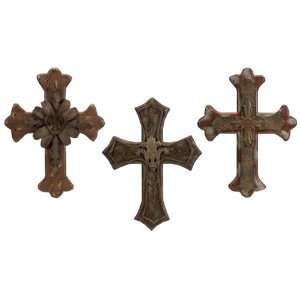   Wood and Metal Gothic Religious Wall Crosses 24