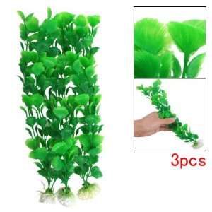   Fish Tank Aquarium 34cm Plastic Green Ginkgo Leaf Plant: Pet Supplies