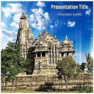  Ancient temple powerpoint template Software