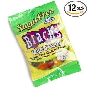 Brachs Sugar Free Wild N Fruity Gummi Fruits, 6 Ounce Bags (Pack of 